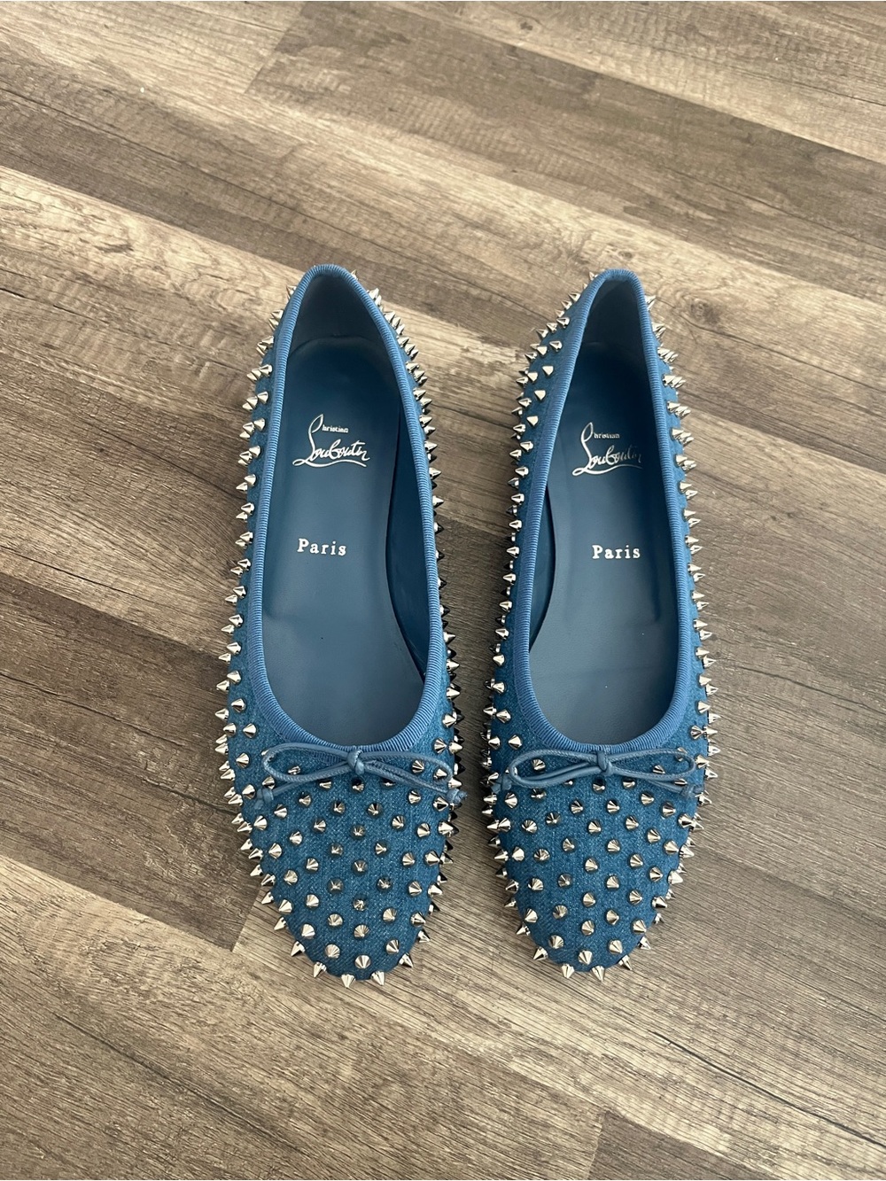 Christian Louboutin Denim Flats